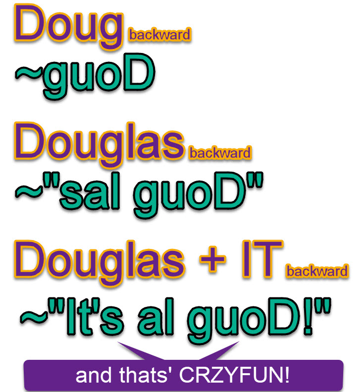 CRZYFUN - Douglas, backwards
